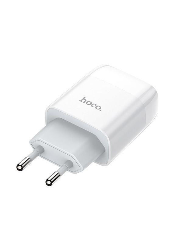 Зарядний пристрій C72A Glorious (1USB, 2.1А) White (6931474713018) + кабель Type-C Hoco (336951907)