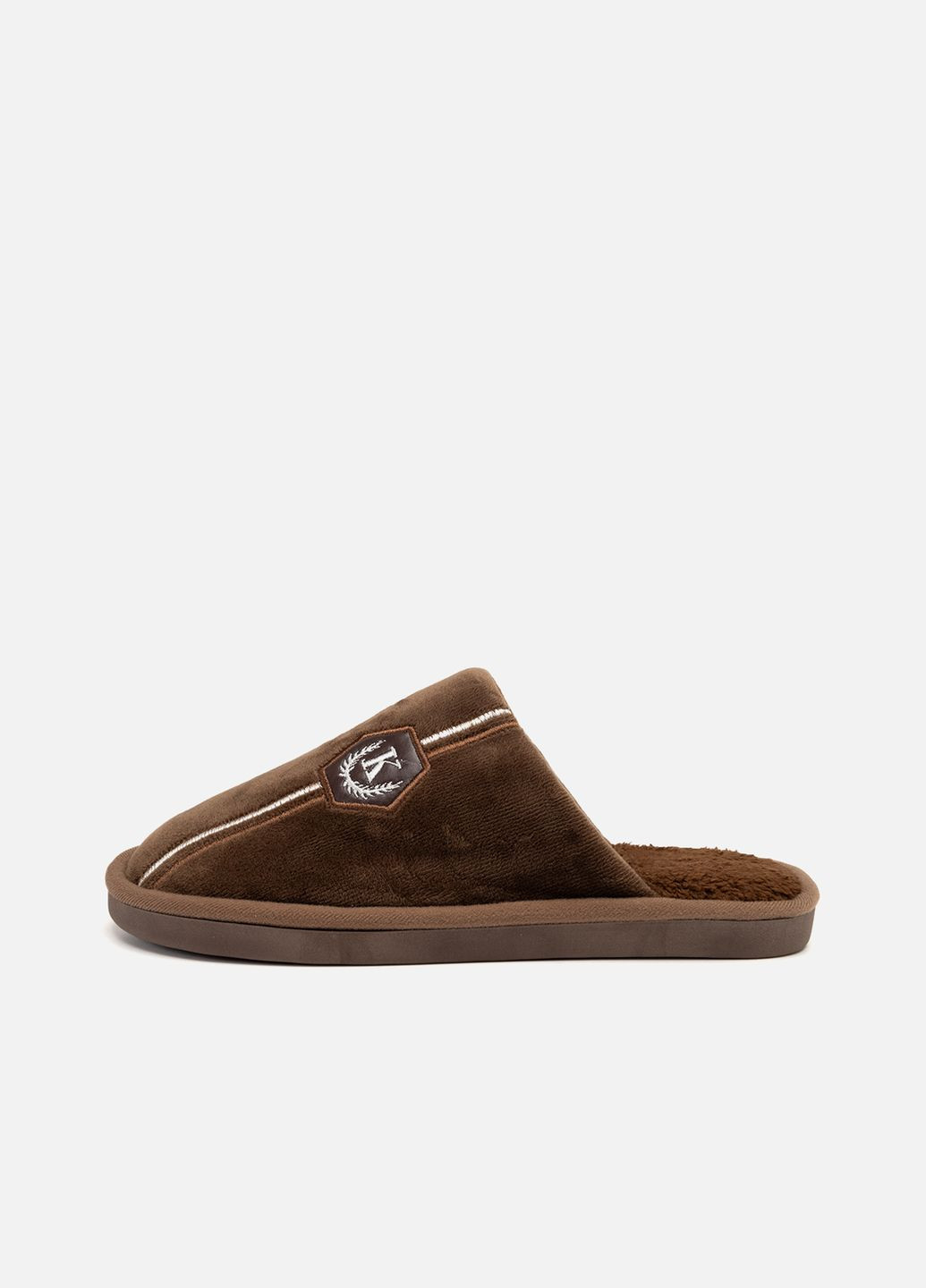 Коричневые мужские домашние тапочки цвет коричневый цб-00265088 No Brand