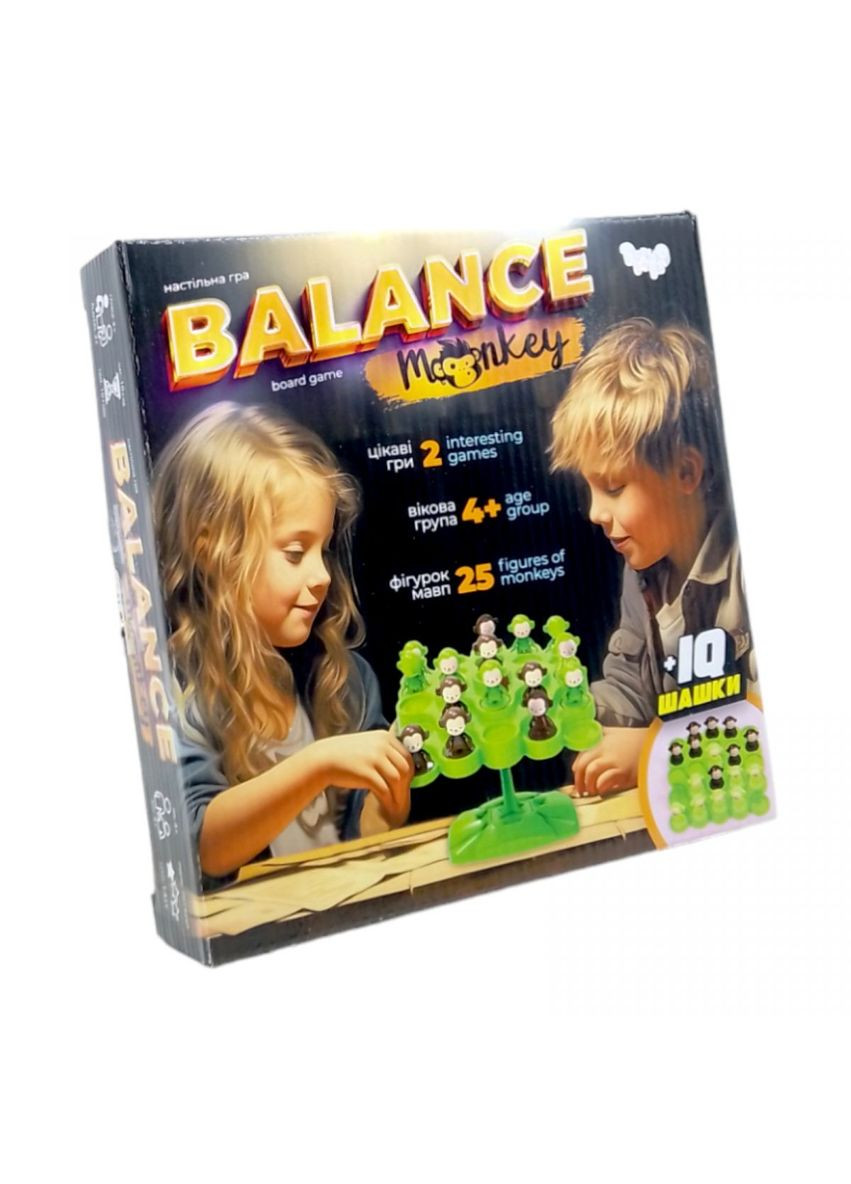 Настільна гра "Balance Monkey" + IQ шашки Dankotoys (294727696)