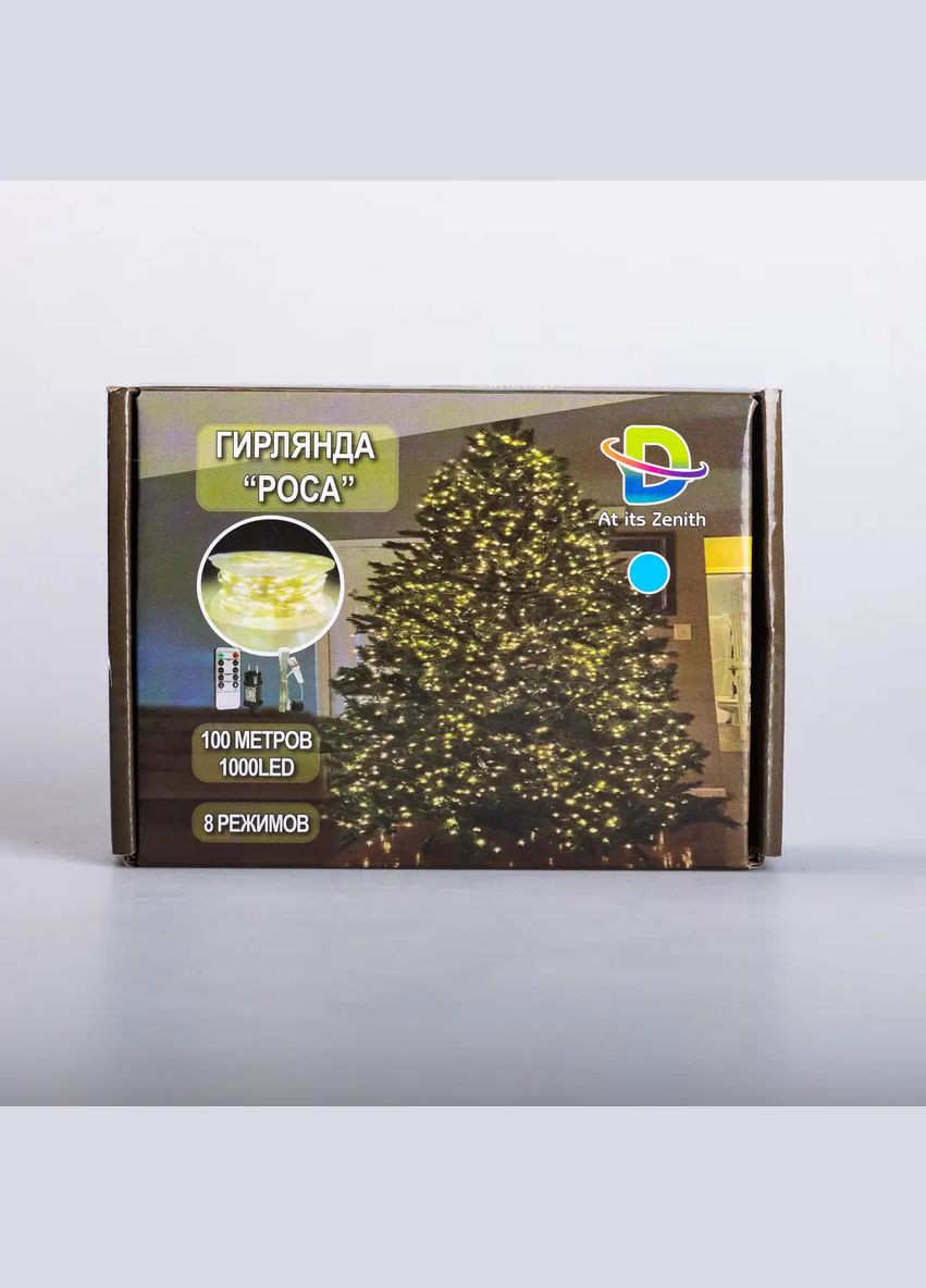 Гірлянда Роса нитка 1000 LED довжина 100 м від мережі, синій Lucky Day Shop (312551251)