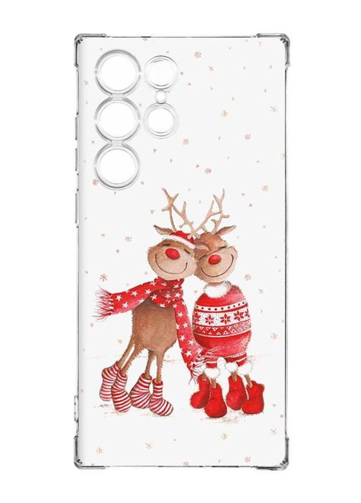 Чохол з потовщеними кутами на Samsung Galaxy S24 Ultra:: Веселі олені (принт 150) CASE CONTROL (362967481)