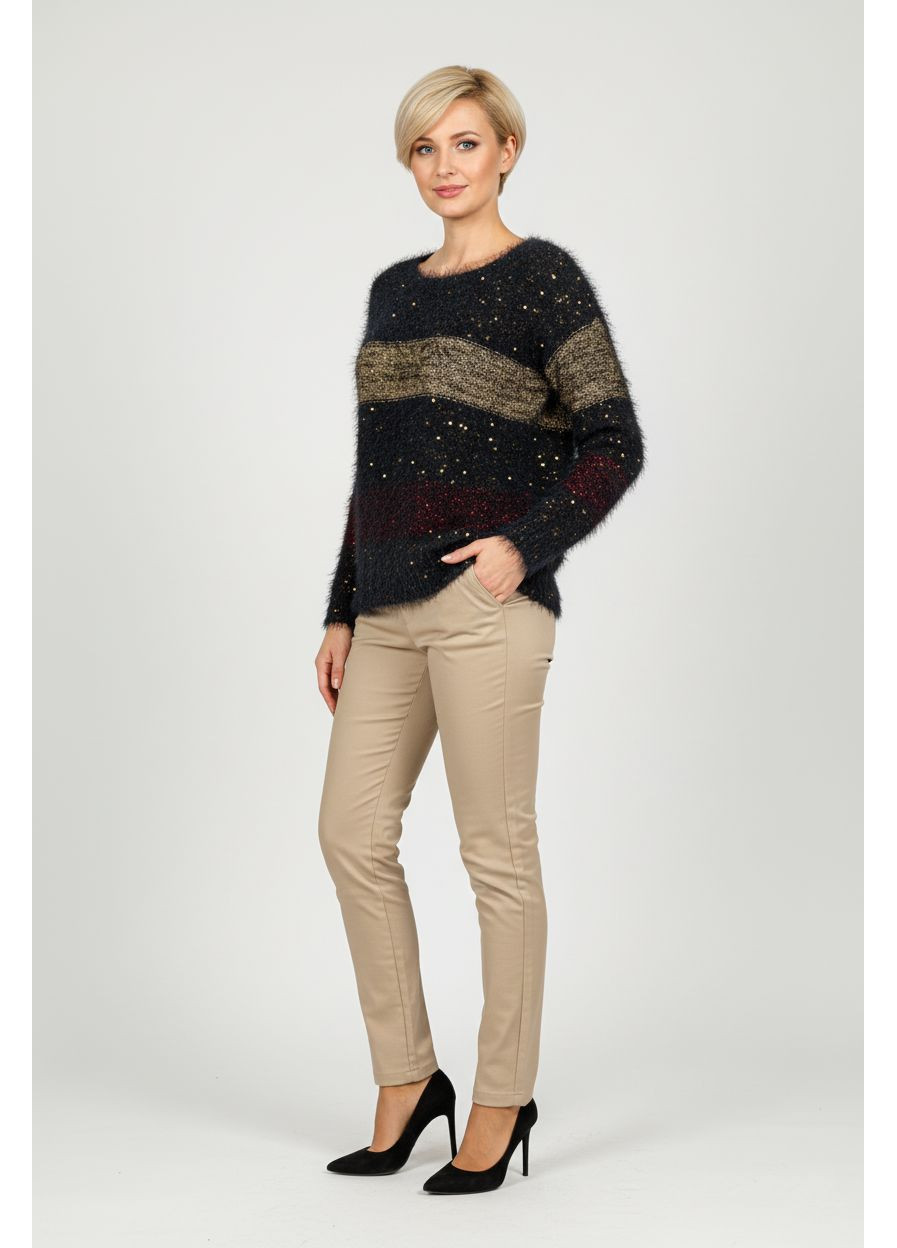 Черный демисезонный женский демисезонный свитер lw-835314 серый Lowett