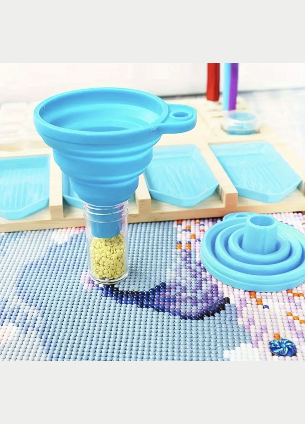 Силикованная воронка для алмазной мозаики. Зеленый No Brand (339117017)