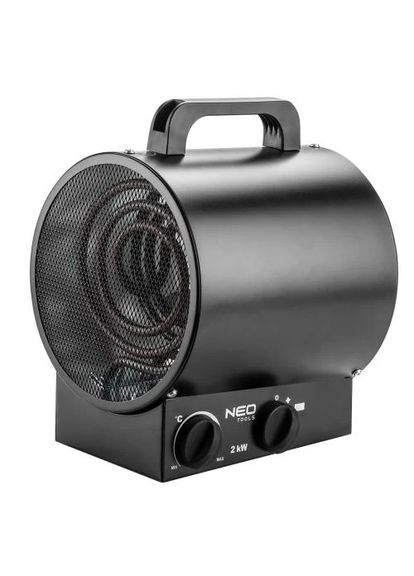 Обігрівач теплова гармата 90-065, Black, 2000Вт, електрична, площа обігріву 50 м², вентиляторна Neo Tools (370618508)