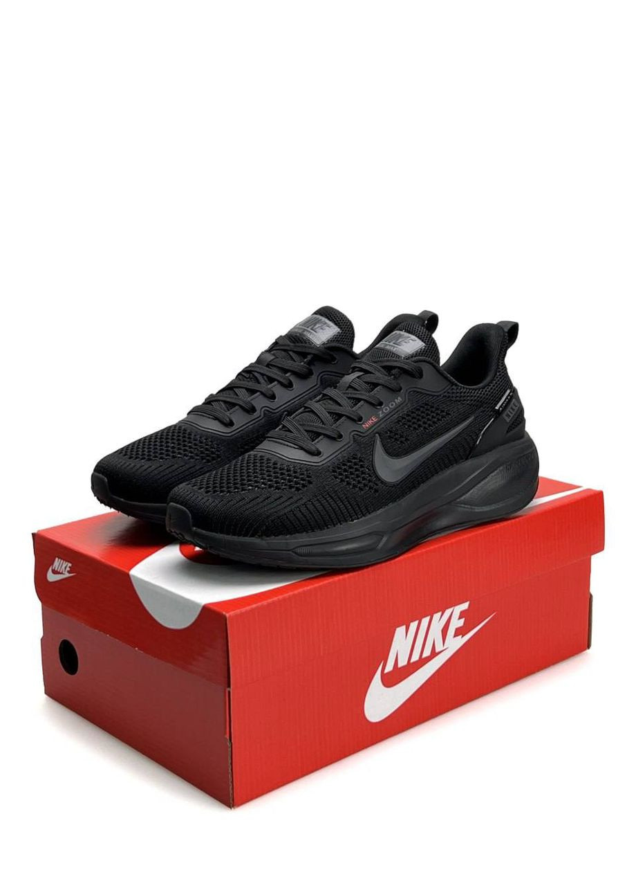 Черные демисезонные кроссовки мужские nike No Brand Air Zoom x React All Black