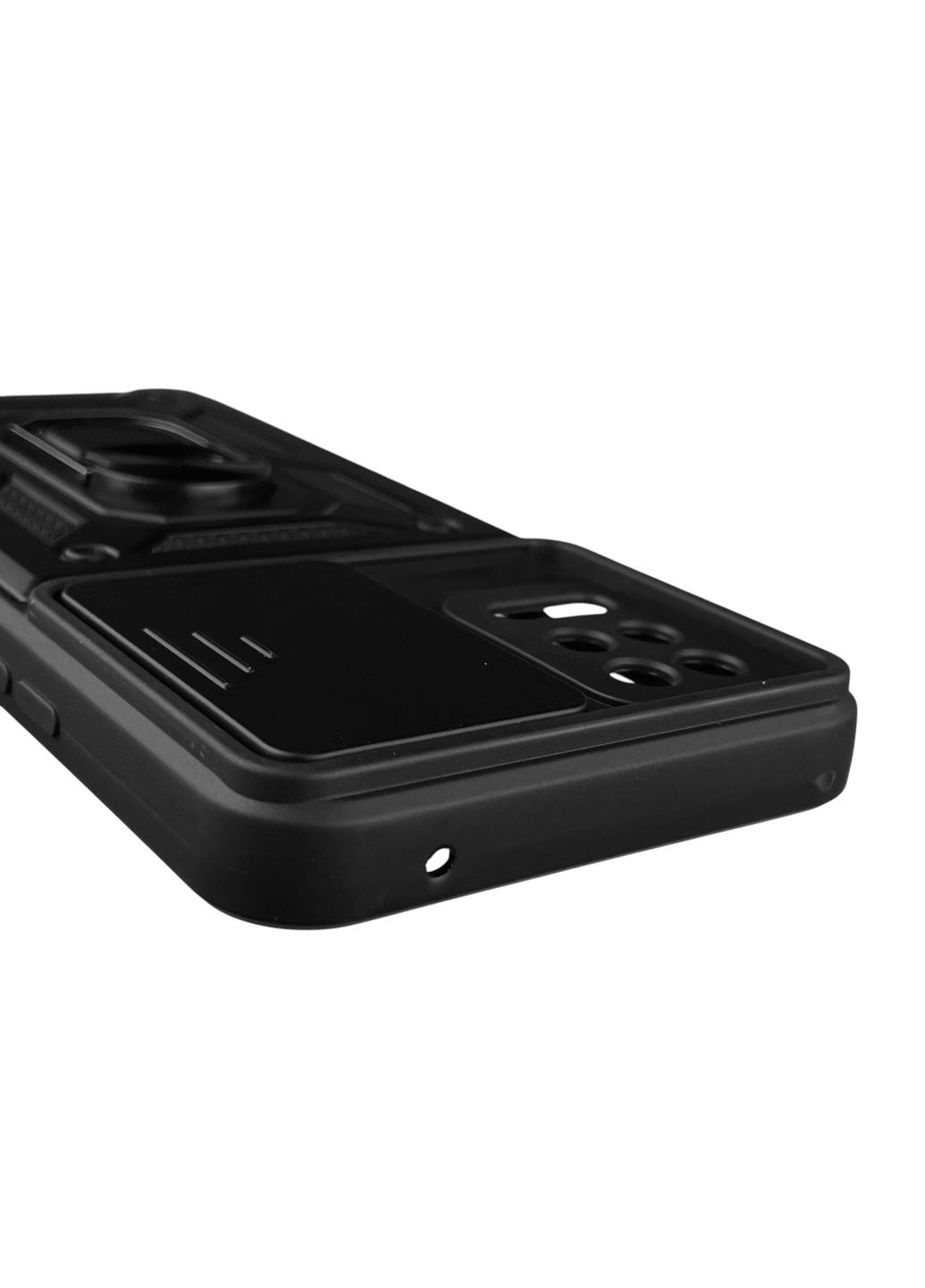 Чохол для K42 броньований з кільцем-тримачем підставкою зі шторкою на лг к42 чорний rg1 LG (366232490)