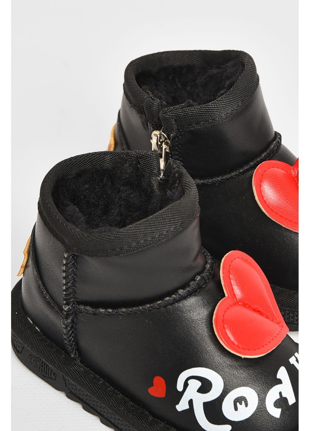 Черные угги детские для девочки черного цвета Let's Shop