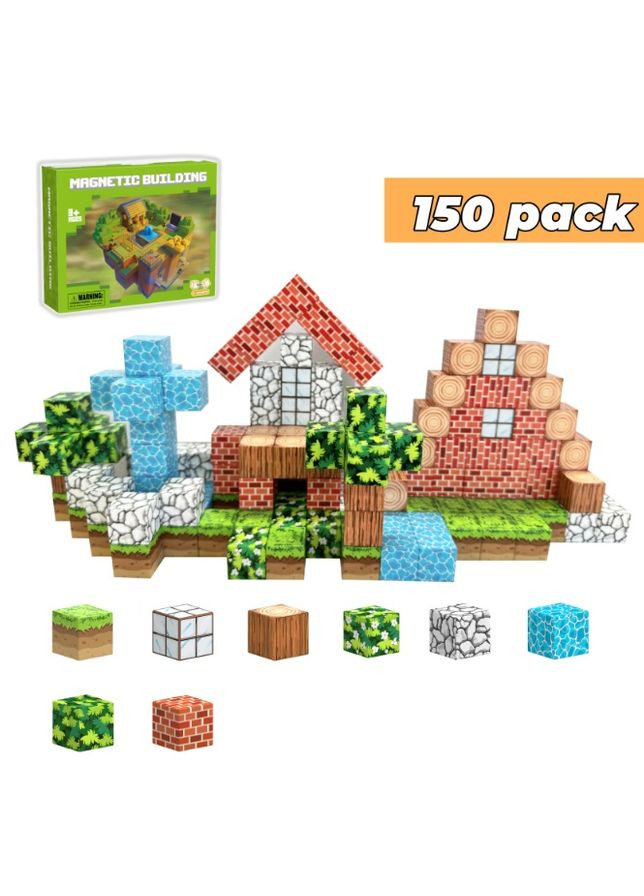 Магнітний конструктор Minecraft Маленький сад Майнкрафт Дитячий конструктор на магнітах 150 шт No Brand (358936258)