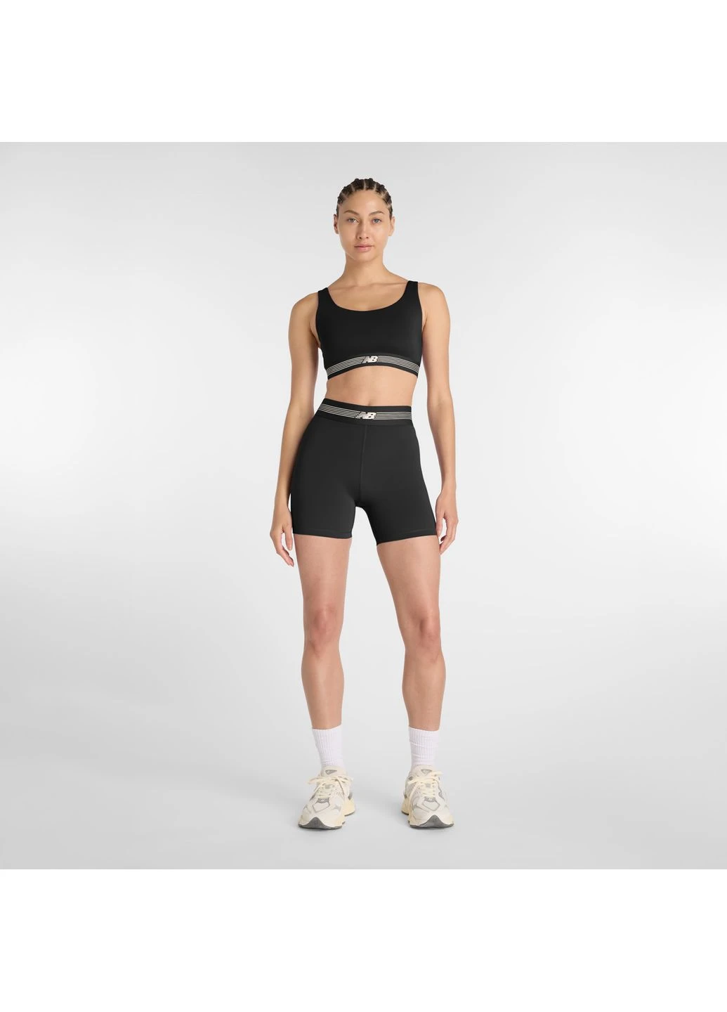 Женские черные шорты AC Fitted Short 5'' 40 (L) (WB61E4GEBK) New Balance WB61E4GE (392841823)