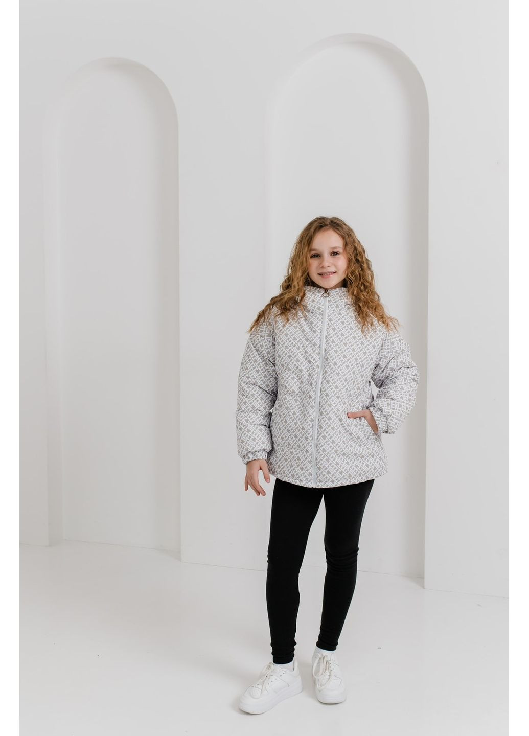 Молочная демисезонная детская демисезонная куртка для девочки анита denchik (dn-8457) Деньчик