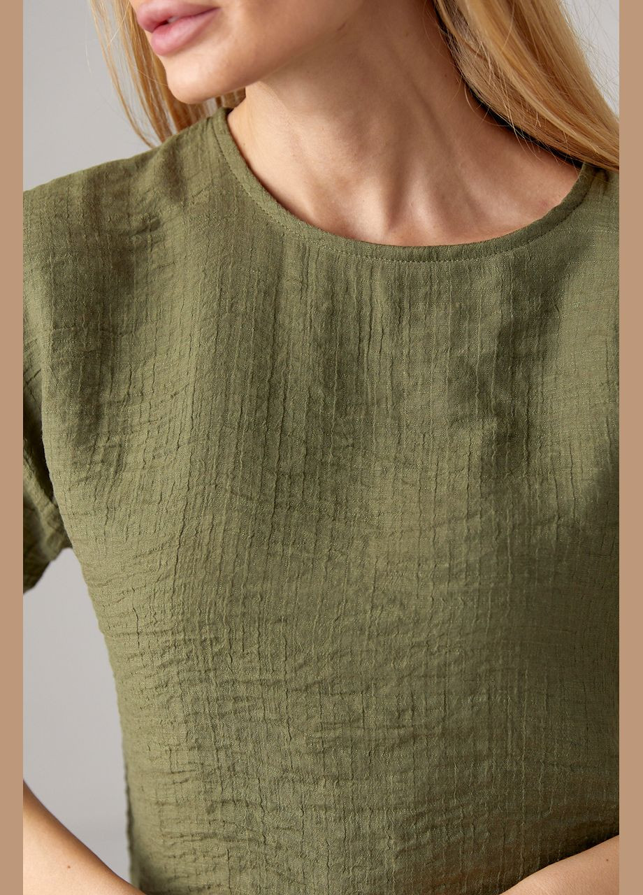 Літній костюм з брюками та футболкою - кремовий Lurex (296470805)