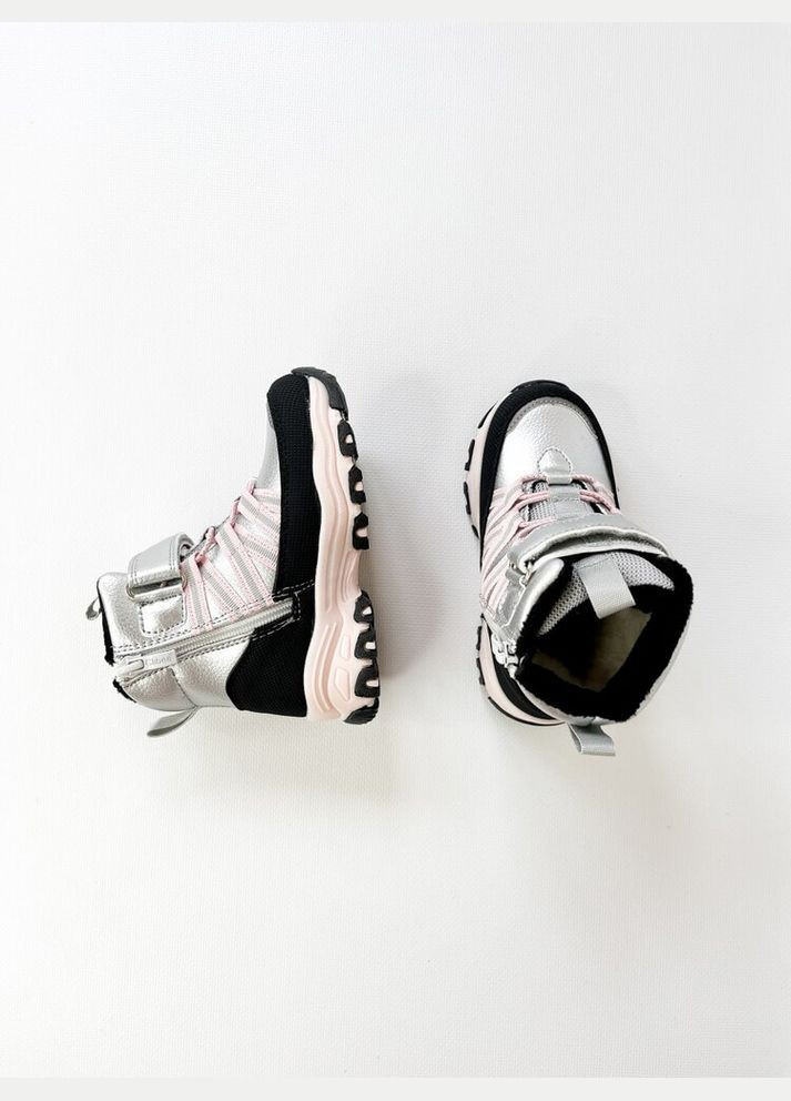 Серебряные зимние ботинки 26 г 16,8 см серебряный артикул з145 Clibee