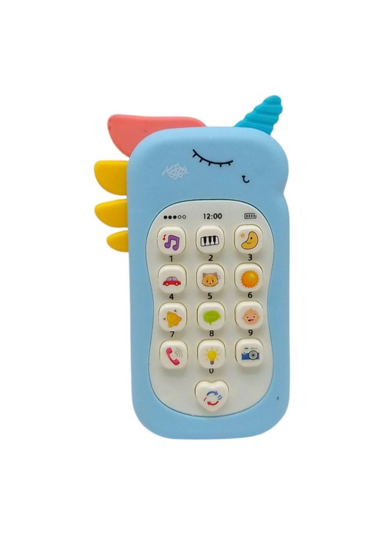 Телефон дитячий "Единоріг", музичний (блакитний) MIC (315016078)