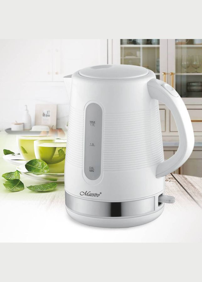 Электрочайник 1.7л (MR-035-WHITE) 1850-2200 Вт Maestro (323637364)