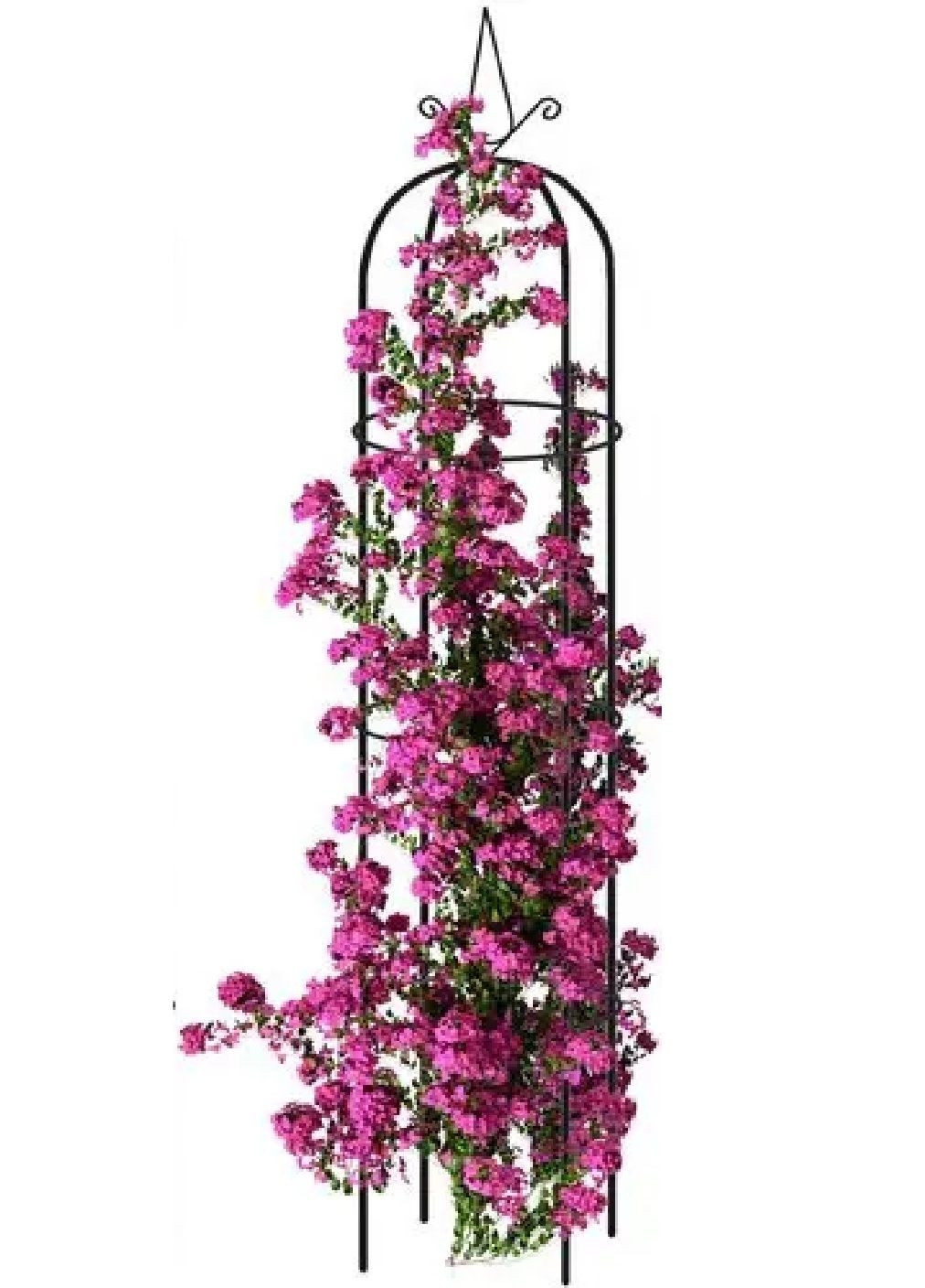 Садова пергола колона опора для витких троянд квітів рослин металева 197х40 см (476970-Prob) Темно-зелена Unbranded (293061482)
