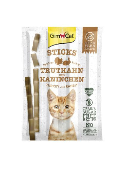 М’ясні палички для кішок, індичка та кролик, 4 шт (*) GimCat (322773837)