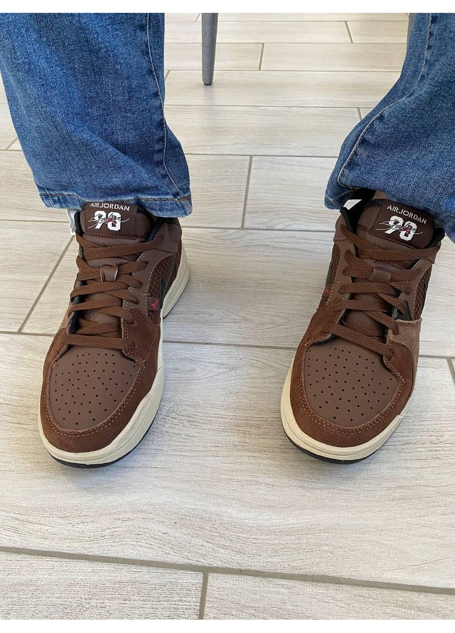 Коричневые демисезонные кроссовки мужские nike air jordan stadium 90 brown найк аир джордан No Brand