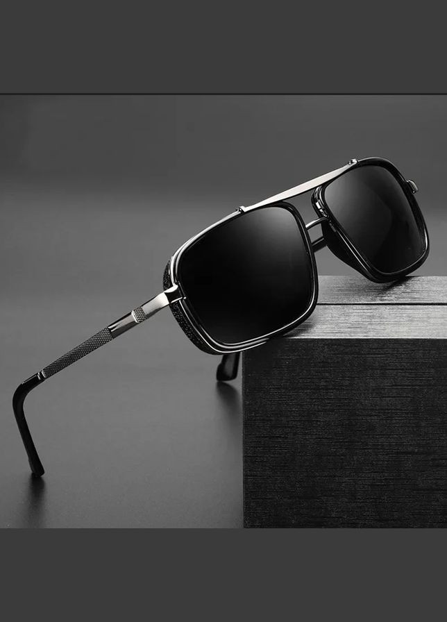 Мужские прямоугольные солнцезащитные металлические очки для повседневной носки, очки водительские для парня No Brand (326766797)