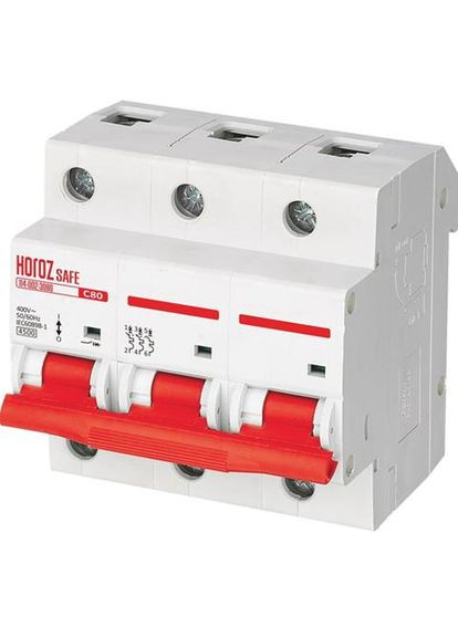Автоматичний вимикач "SAFE" 80А 3P С Horoz Electric (370252767)