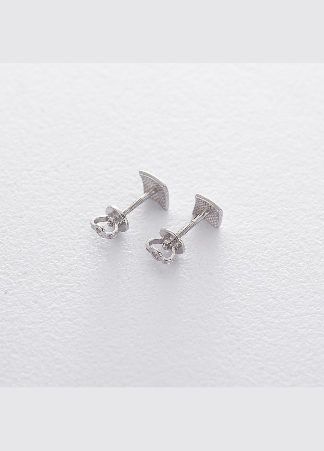 Золотые серьги-пусеты Квадратики с06197 Oniks (264025462)