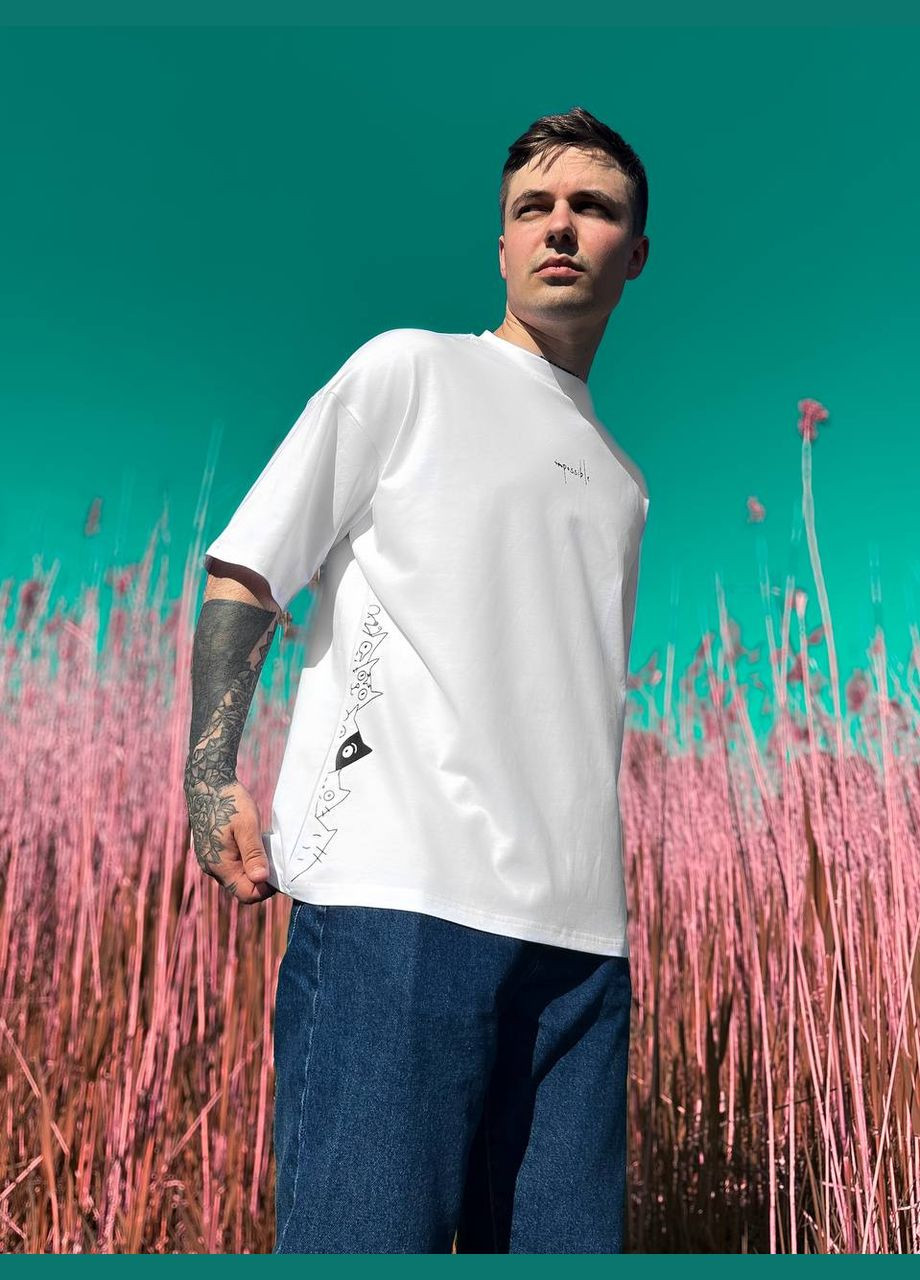 Біла стильна футболка Vakko