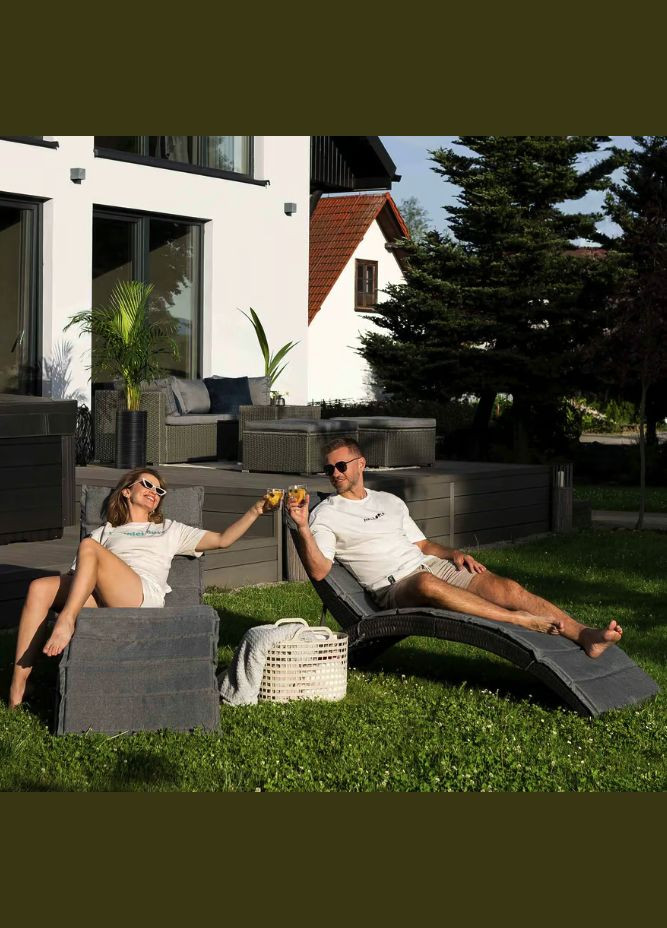 Садовый шезлонг Ciampino черно/графитовый Di Volio (316605784)