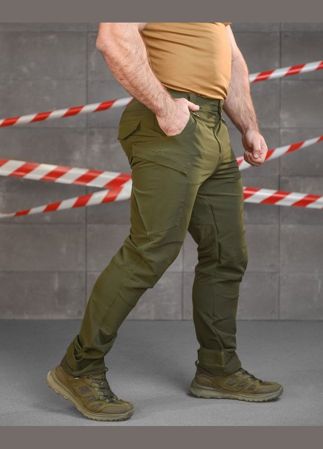 Тактические мужские облегченные стрейчевые штаны олива Україна (322652768)
