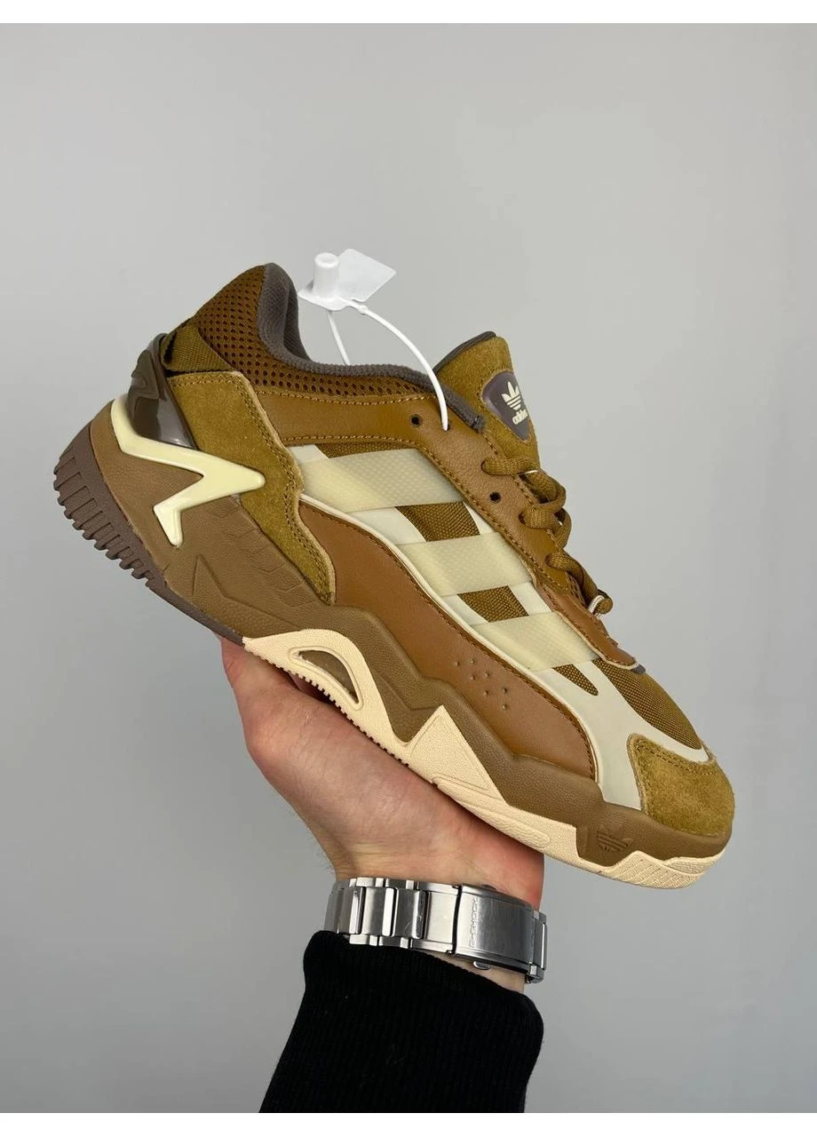 Коричневые летние кроссовки adidas niteball 2 brown fz5800 адидас найтбол No Brand