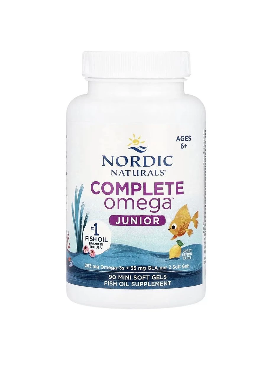Complete Omega Junior Nordic 90 міні-капсул для дітей від 6 років Nordic Naturals (381098837)