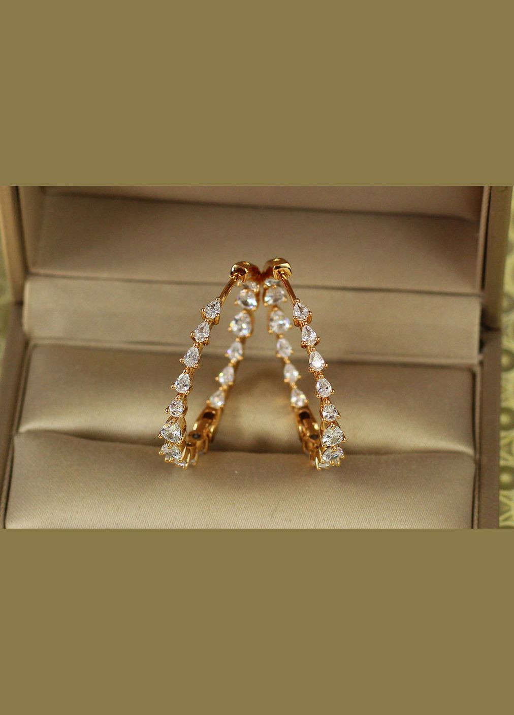 Серьги кольца Фонтан 3 см золотистые Xuping Jewelry (316433679)