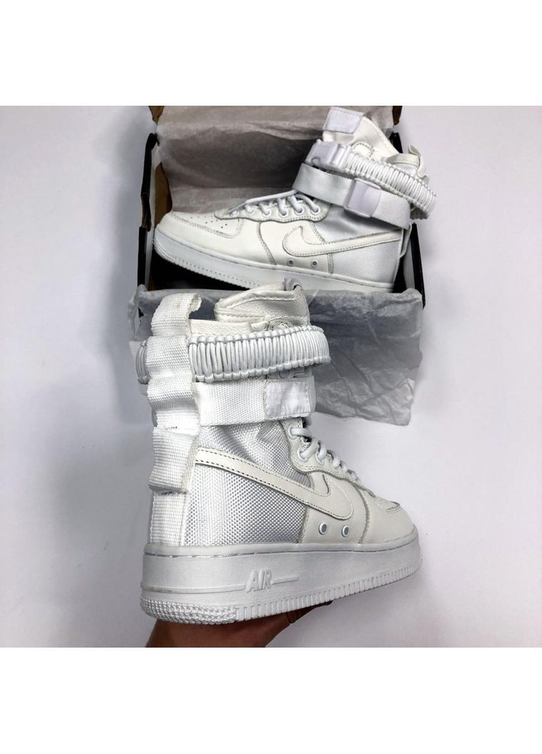 Белые демисезонные кроссовки мужские nike special fled air force 1 white найк No Brand