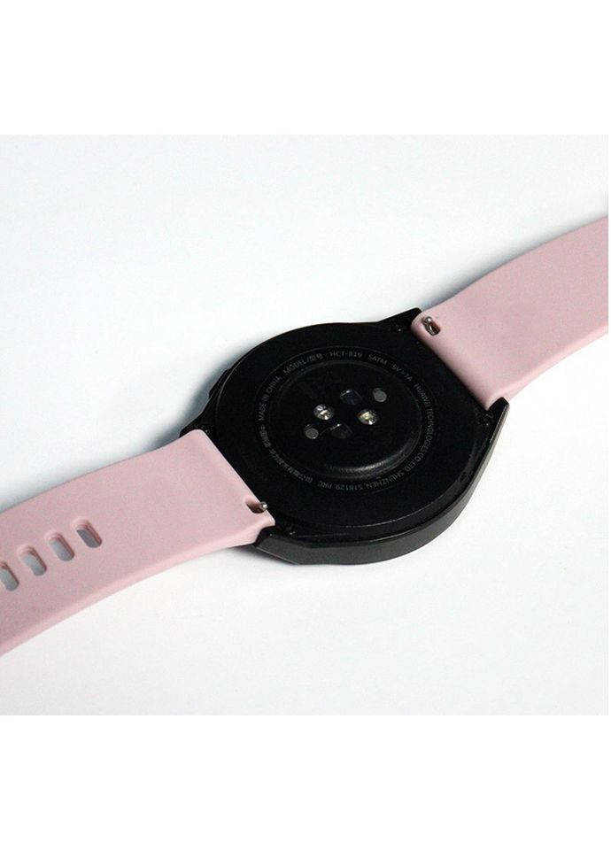 Силиконовый ремешок для наручных часов. Ширина 18, 20, 22 мм. Цвет розовый 22 мм. No Brand (371137517)