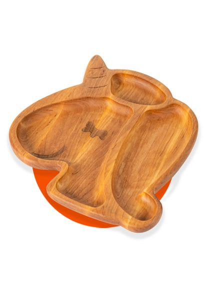 Набір дитячого посуду 3в1 Жабенятко Єдиноріжка Коричнево-помаранчевий 3 шт (310201) Бабака (326806667)