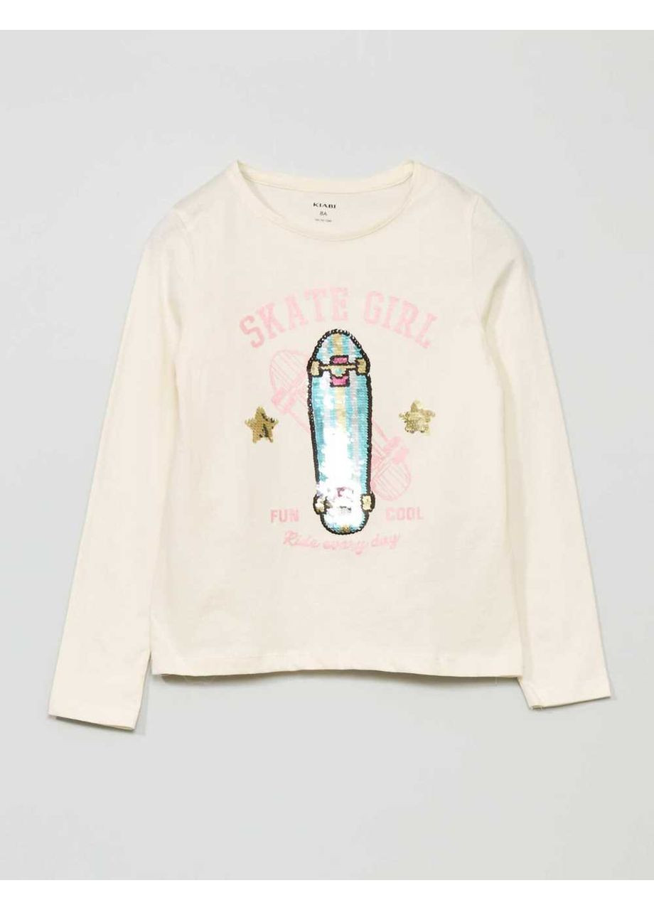 Молочный лонгслив Kiabi