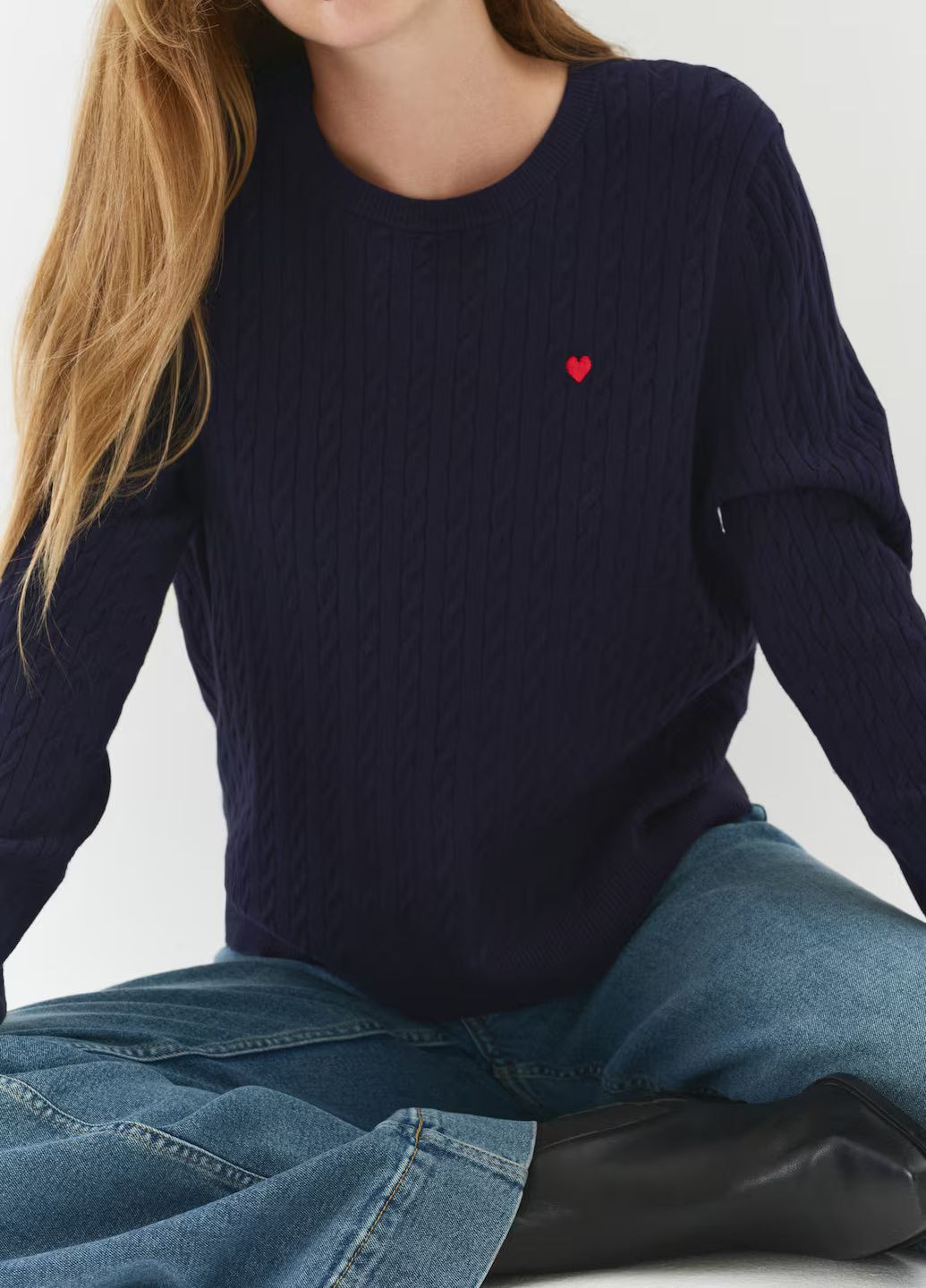 Темно-синій демісезонний светр H&M