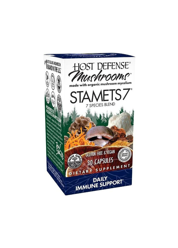 Натуральная добавка Stamets 7, 30 вегакапсул Host Defense (324608067)