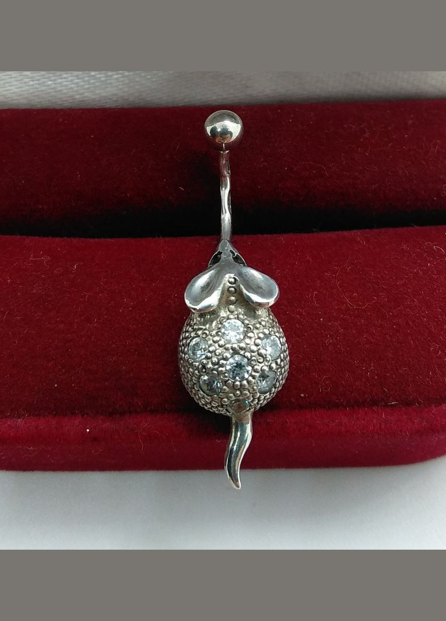 Серьги серебро 925° 2,70г. пирсинг мышка () No Brand 6024 (305391434)