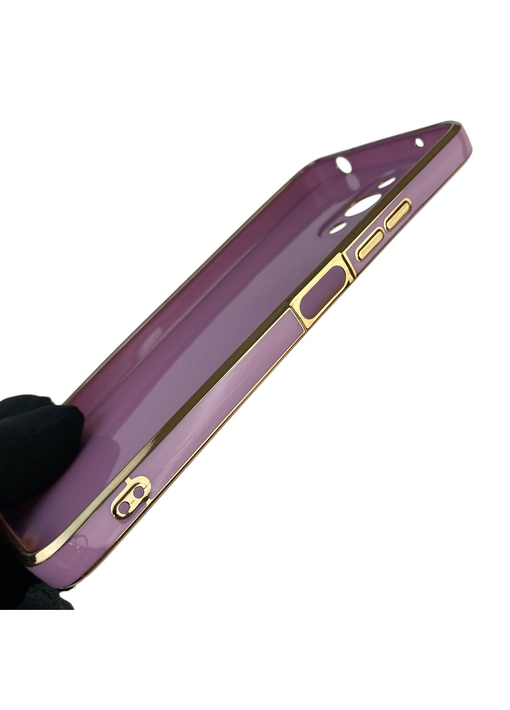 Чехол для Redmi 12 4G с кольцом-подставкой с золотой окантовкой на редми 12 черничный gs1 Xiaomi (366234285)