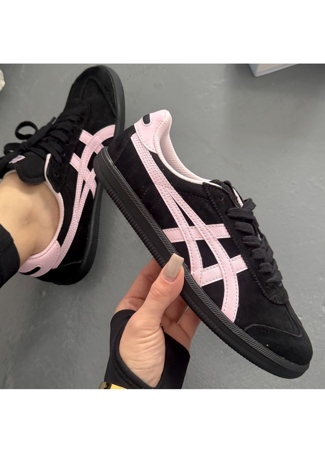 Кросівки жіночі і чоловічі Asics Onitsuka Toger Black Pink | Асікс Онітцука Тайгер Токутен чорні No Brand чорні демісезони (348782807)