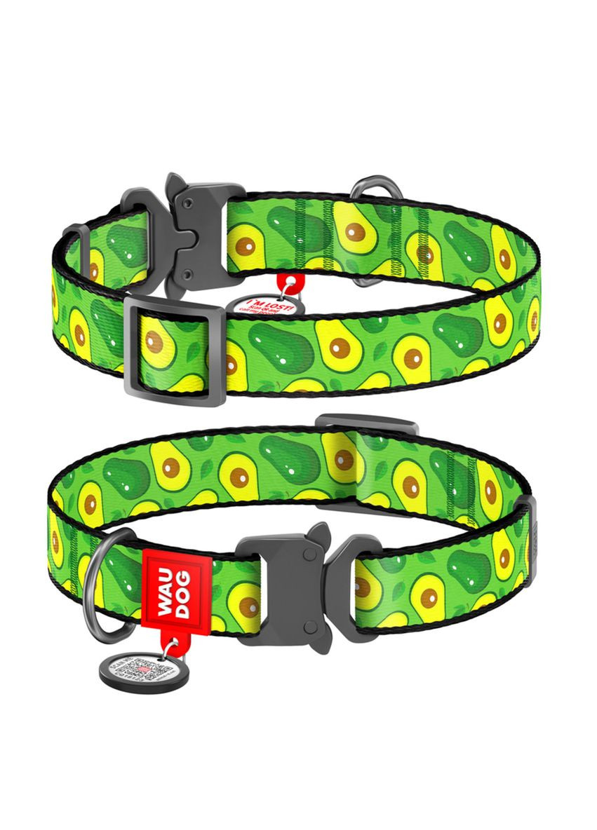 Нашийник для собак нейлоновий Nylon з QR паспортом, Ш 25 мм, Дов 33-49 см WAUDOG (322642275)