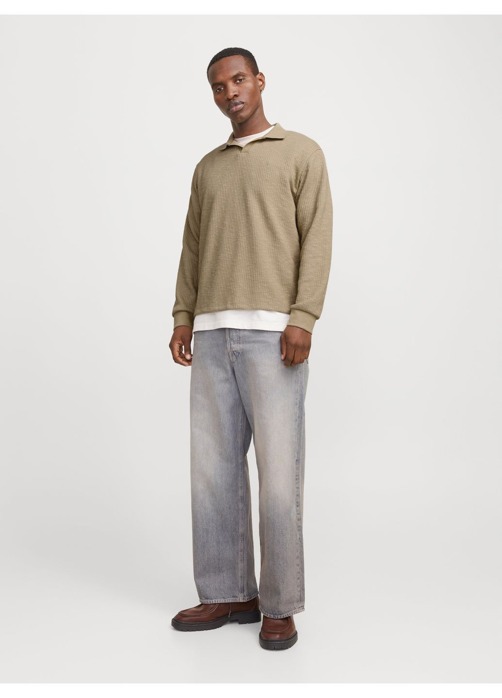 Бежевий пуловер демісезон,бежевий-сірий,jack&jones Jack & Jones