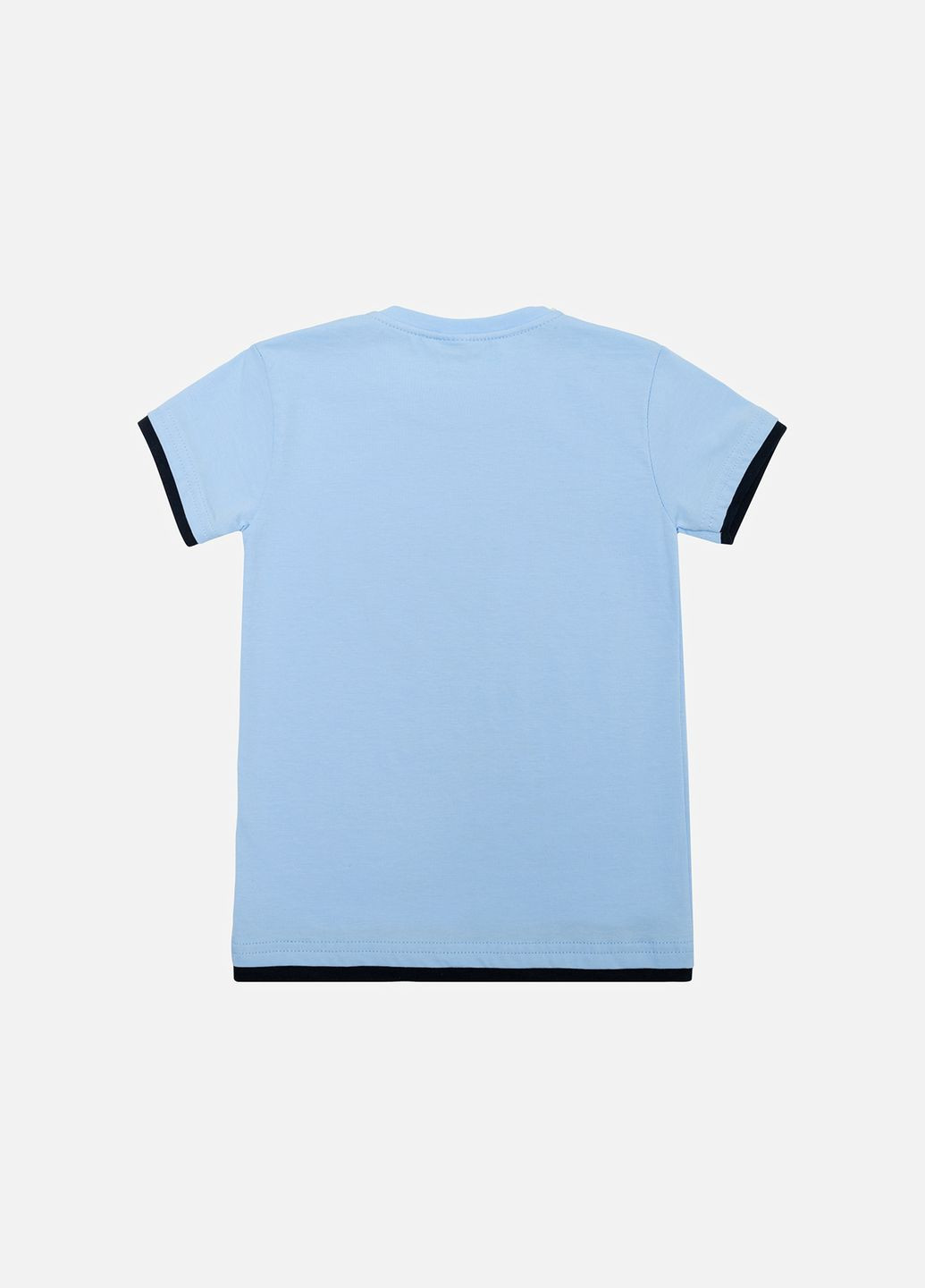 Голубая летняя футболка для мальчика цвет голубой цб-00223105 Galilatex