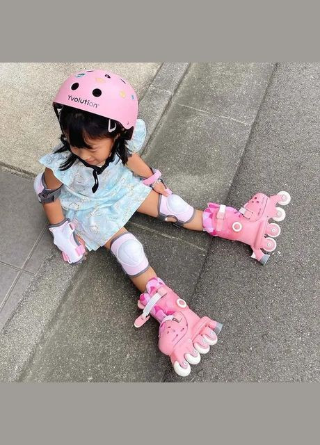 Роликовые коньки Twista, размер 30-34, розовый Yvolution (333317157)