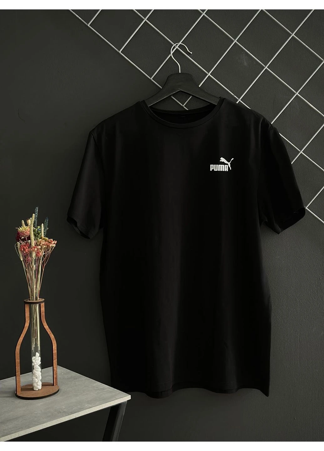 Чорний шорти puma білий лого + футболка puma Vakko