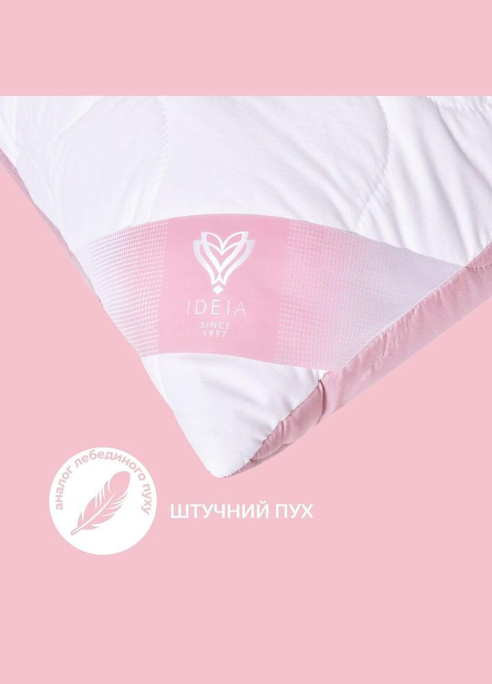 Подушка для сна 50х70 см Soft двухсторонняя аналог лебединого пуха стеганная, искусственный пух, премиум IDEIA (334727087)
