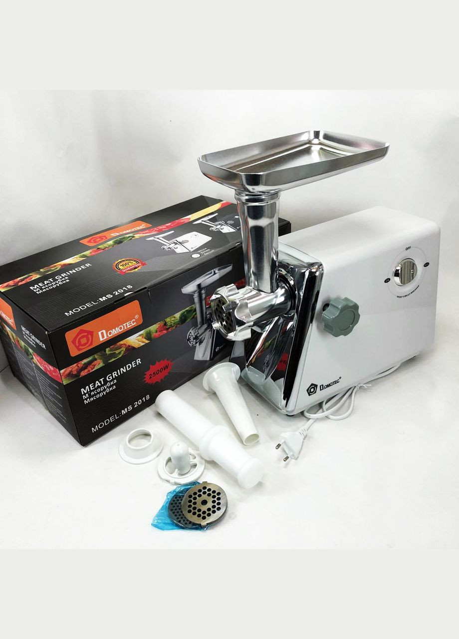 М'ясорубка із соковижималкою MS-2018 2500 Вт. Колір: білий Domotec (364665395)