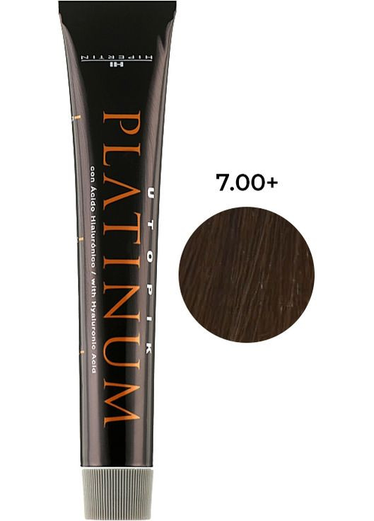 Крем-фарба для волосся №7.00+ блонд інтенсивний Platinum, 60 мл Hipertin (335263950)