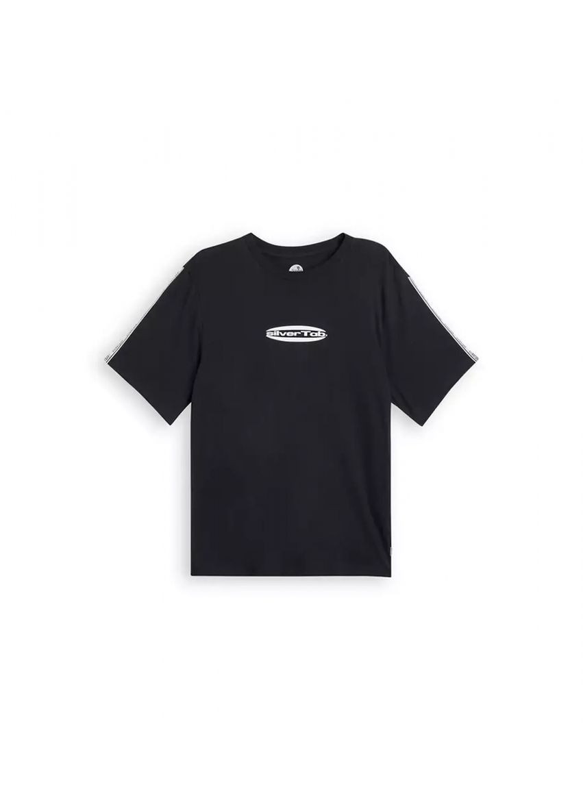 Черная футболка Levi's вільного крою 161430796 Silvertab Caviar
