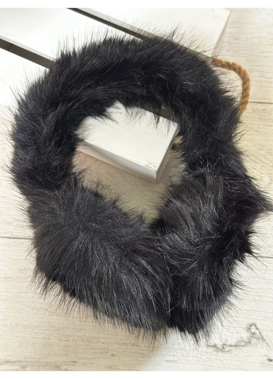 Пушистые большие наушники меховые складные Черный One Size (425) No Brand (366062798)