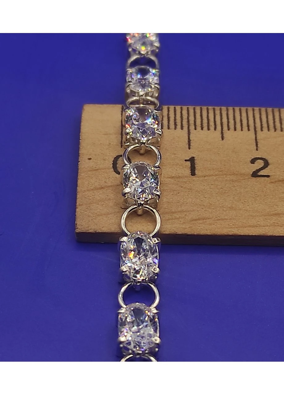 Серебряный женский браслет 925 пробы Длина 16,0–19,0 см Shiny 10075 No Brand (332806822)